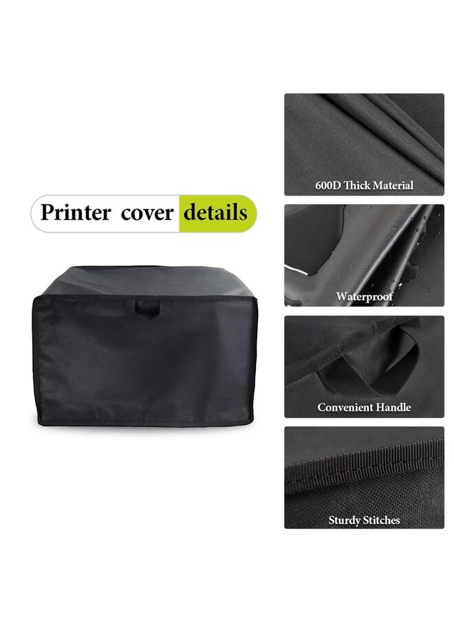 Printer Cover 20L x 16W x 12H Printer Dust Cover 210D Nylon Printer Cover Universal Dust Proof Printer Cover Waterproofing Black Printer Cover Washable Printer Cover - Image 2