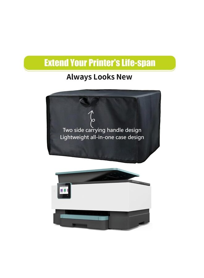 Printer Cover 20L x 16W x 12H Printer Dust Cover 210D Nylon Printer Cover Universal Dust Proof Printer Cover Waterproofing Black Printer Cover Washable Printer Cover - Image 3