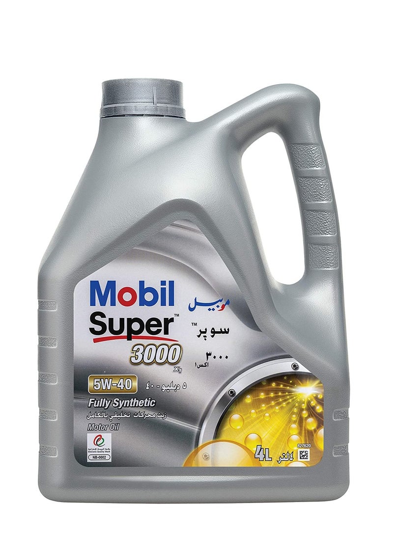 Mobil موبيل سوبر 3000 5W-40 4L محرك اصطناعي بالكامل - Image 2