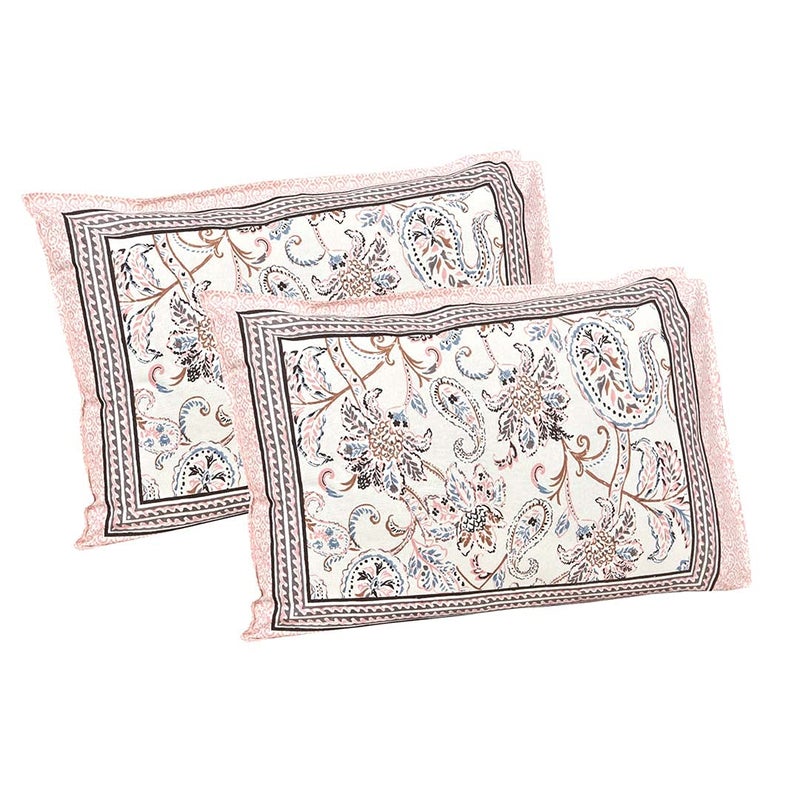 EasyGoods 240 TC Pure Cotton Bedsheet for Double Bed King Queen Size Bed Jaipuri Rajasthani Design with 2 Pillow Covers Extra Soft Wrinkle Free 90 x 103 inches Pink Monarch05 - Image 5