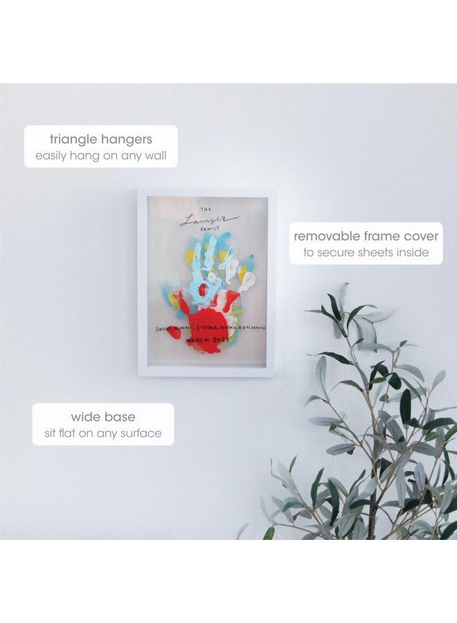 Pearhead Clear Family Handprint Frame, DIY Art Print Keepsake, Home Decor, Gift for New and Expecting Parents, 4 Paint Colors Included - Image 2
