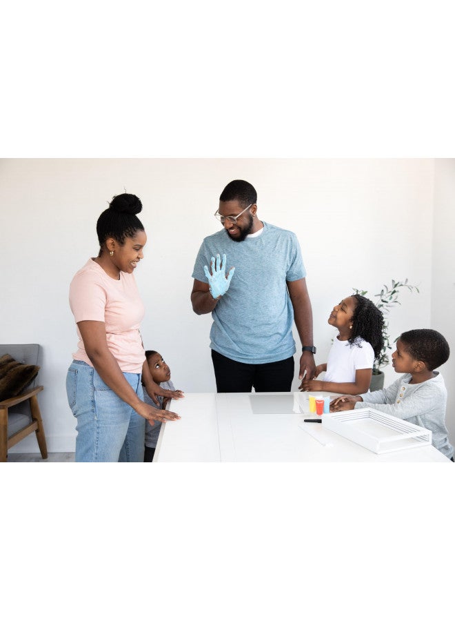 Pearhead Clear Family Handprint Frame, DIY Art Print Keepsake, Home Decor, Gift for New and Expecting Parents, 4 Paint Colors Included - Image 3