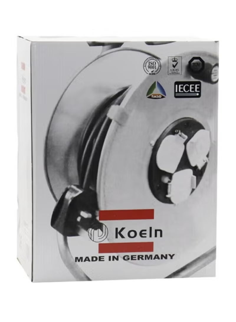 Koeln 50M Extension Cable Reel with 3 Power Outlets - Image 3