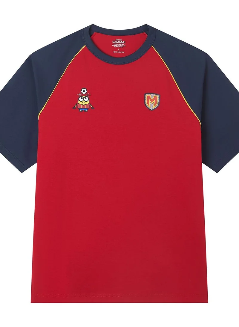 Giordano  Men Relaxed Minions World Cup Raglan Jersey Tee for Men | Best Price UAE