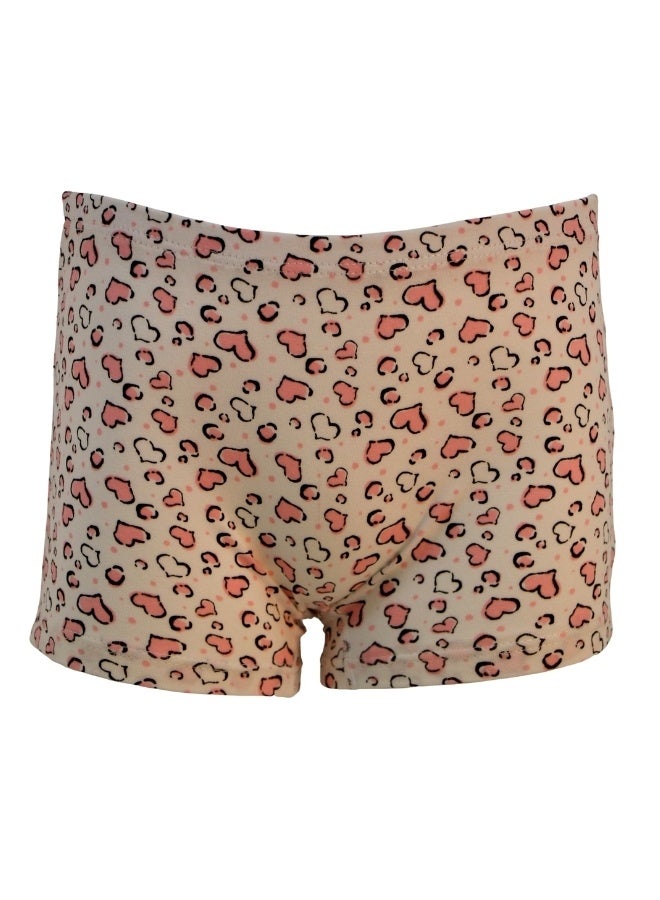 870174 ملابس داخلية 3 قطع بتصميم حب وطباعة "أحبك" للفتيات، متعدد الألوان، مقاس م