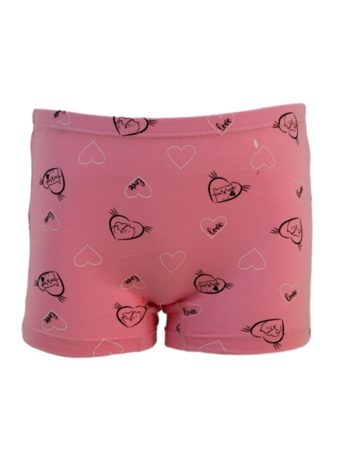 870174 ملابس داخلية 3 قطع بتصميم حب وطباعة "أحبك" للفتيات، متعدد الألوان، مقاس م