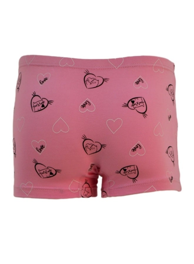 870174 ملابس داخلية 3 قطع بتصميم حب وطباعة "أحبك" للفتيات، متعدد الألوان، مقاس م