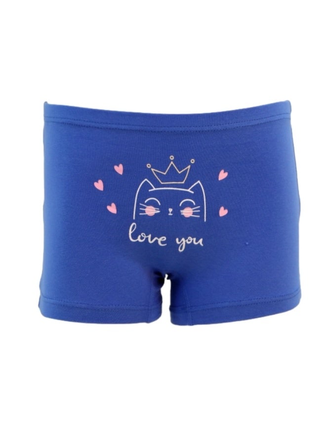 870174 ملابس داخلية 3 قطع بتصميم حب وطباعة "أحبك" للفتيات، متعدد الألوان، مقاس م