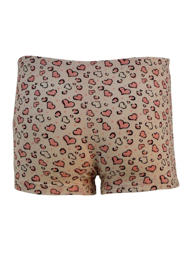 870174 ملابس داخلية 3 قطع بتصميم حب وطباعة "أحبك" للفتيات، متعدد الألوان، مقاس م