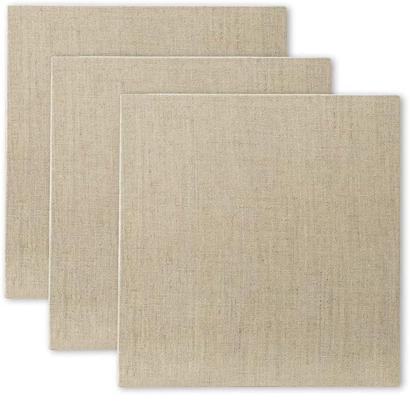 Senso Clear Primed Linen Panels - 12x16-3 Pack of Panels for Painting Oils, Acrylics, Pastels and More - Image 1