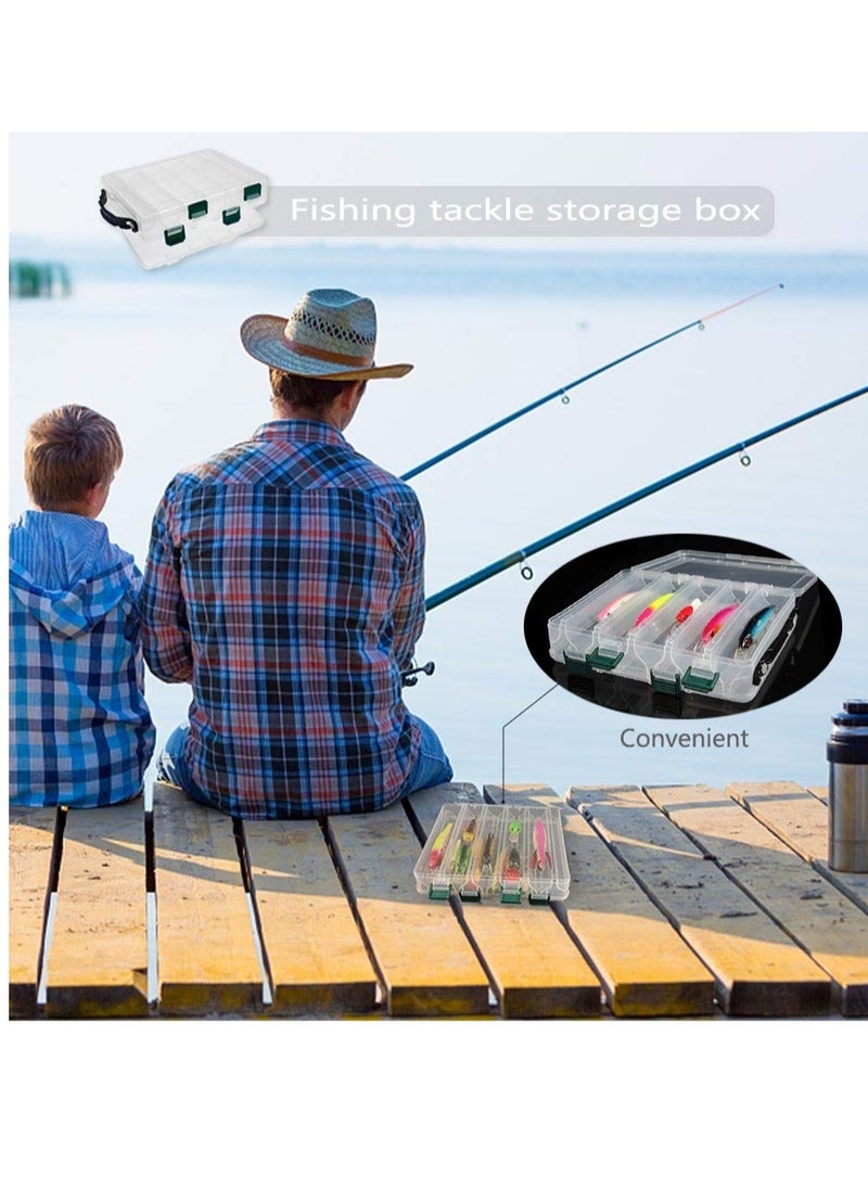 KASTWAVE Fishing Tackle Storage Box, Double Sided Plastic Fishing Lure Box, Waterproof Visible Plastic Clear Fishing Lure Case, Suitable for Storage and Organization of Fishing Accessories Tools  - Image 5