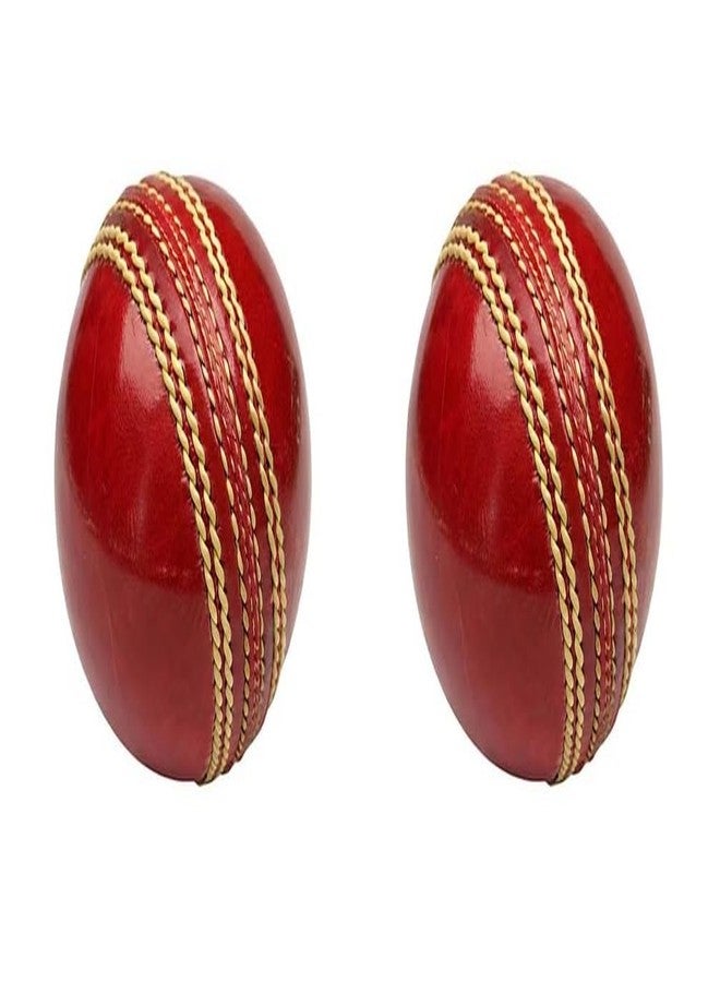 KYNA Hand-Stitched Heavy Leather Cricket Ball Indoor/Outdoor Hard Ball for Cricket Matches Practice-140 Grams (Set of 2Pcs) - Image 1