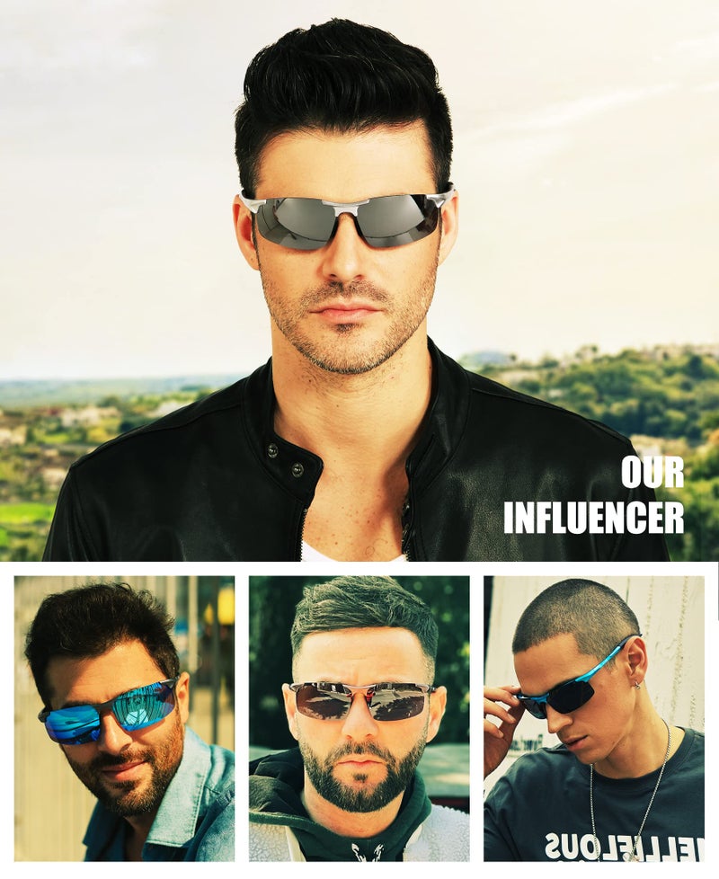 DUCO Mens Sports Polarized Sunglasses UV Protection Sunglasses for Men 8177s - Image 2