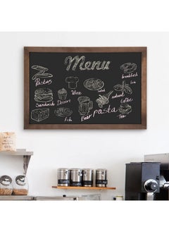 MyGift 36 X 24 Large Chalkboard Sign With Rustic Brown Wood Frame, Hanging Erasbale Menu Board, Wedding And Event Chalkboard Signage  - Image 1