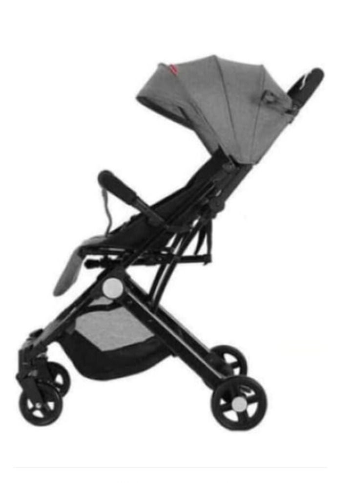 NTECH Lightweight Travel Baby Stroller Compact 4 Wheels Air Travel One-Hand Foldable Push chair With Adjustable Reclining Seat For Toddler (Grey) - Image 3