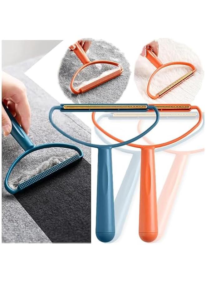 HOOKOR Lint Remover, New Pet Hair Remover, Manual Lint Remover Carpet Scraper for Clothes Fluff Hair Rake for Carpet, Lint Roller Cleaner for Pet Hair, Hair Carpet Scraper, (2 PCS) - Image 1