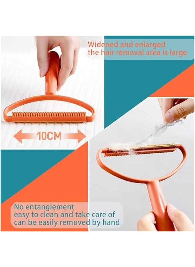 HOOKOR Lint Remover, New Pet Hair Remover, Manual Lint Remover Carpet Scraper for Clothes Fluff Hair Rake for Carpet, Lint Roller Cleaner for Pet Hair, Hair Carpet Scraper, (2 PCS) - Image 2