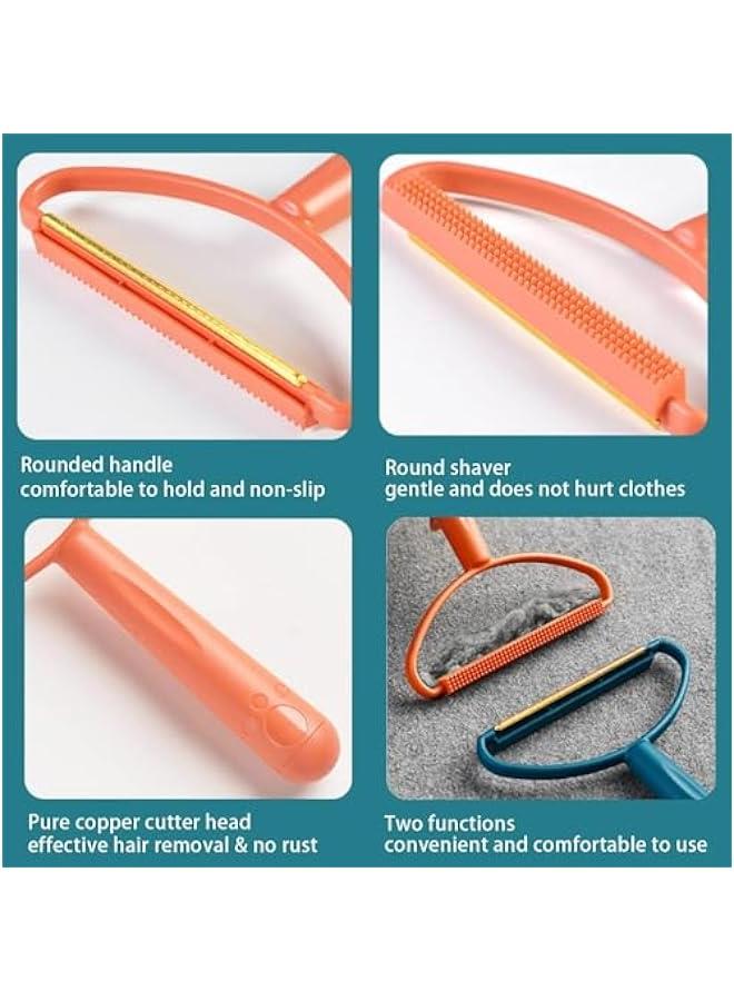 HOOKOR Lint Remover, New Pet Hair Remover, Manual Lint Remover Carpet Scraper for Clothes Fluff Hair Rake for Carpet, Lint Roller Cleaner for Pet Hair, Hair Carpet Scraper, (2 PCS) - Image 3