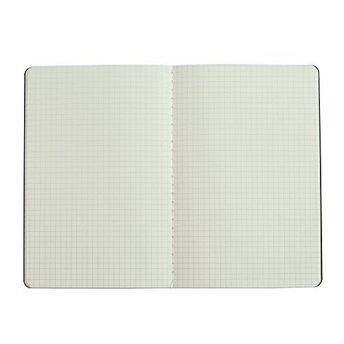 TWONE 6 Pack Notebooks Journal - 60 Square Grid Page/30 Sheets, Premium Thick Paper Soft Cover Journal for Travel, Office, Work, Office, Home, School, Business Writing,5.5” x 8.3” (Black) - Image 2