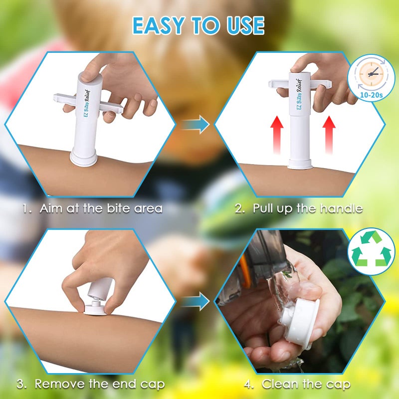Nano Shield Bug Bite Suction Tool 2 Packs, Kid Friendly Bug Bite Sucker, Venom Extractor, Natural Reduce Itching & Swelling, Bite & Sting First Aid for Outdoor Hiking, Backpacking and Camping, Summer Essentials - Image 5