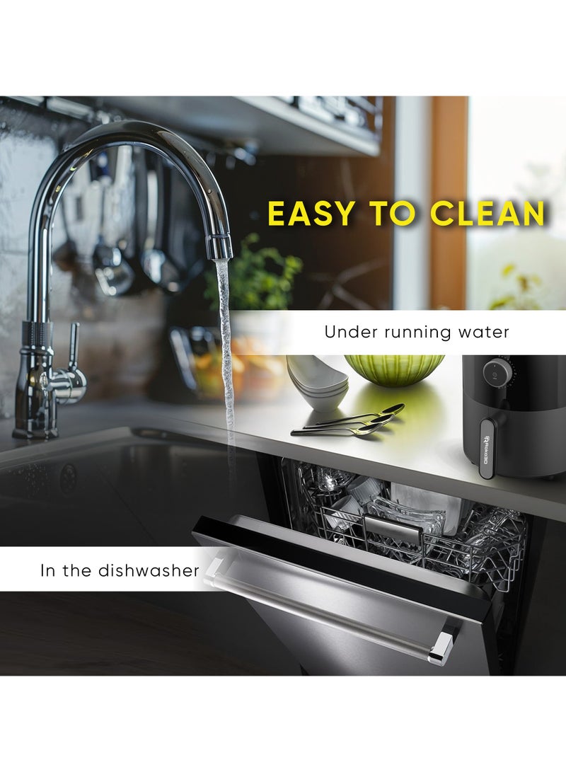 Roko3D Air Fryer ROKO 3D One-Move Time Setting with Innovative Technology| Deep Fryer for Fast & Healthy Cooking, Oil-Free Meals, Easy Clean Nonstick 1.5L Basket | Bonus Recipe Book Included - Image 5