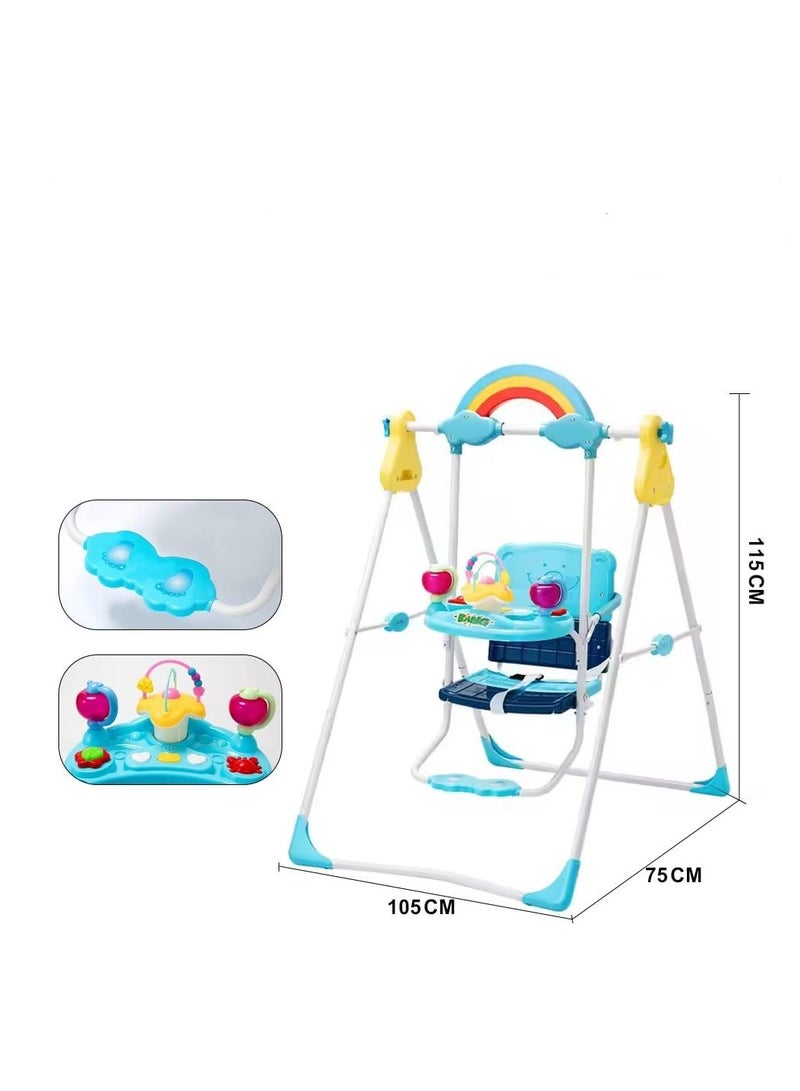 1PC Adorable Kids Swing Set – Sturdy Indoor/Outdoor Fun with Safety Belt 