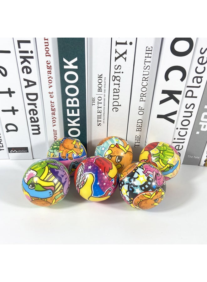 6.3 Polyurethane PU Foam Children's Cartoon Dinosaur Sponge Ball Can Be Squeezed Decompression Vent Bouncing Toy Ball-Color:Animal  - Image 3