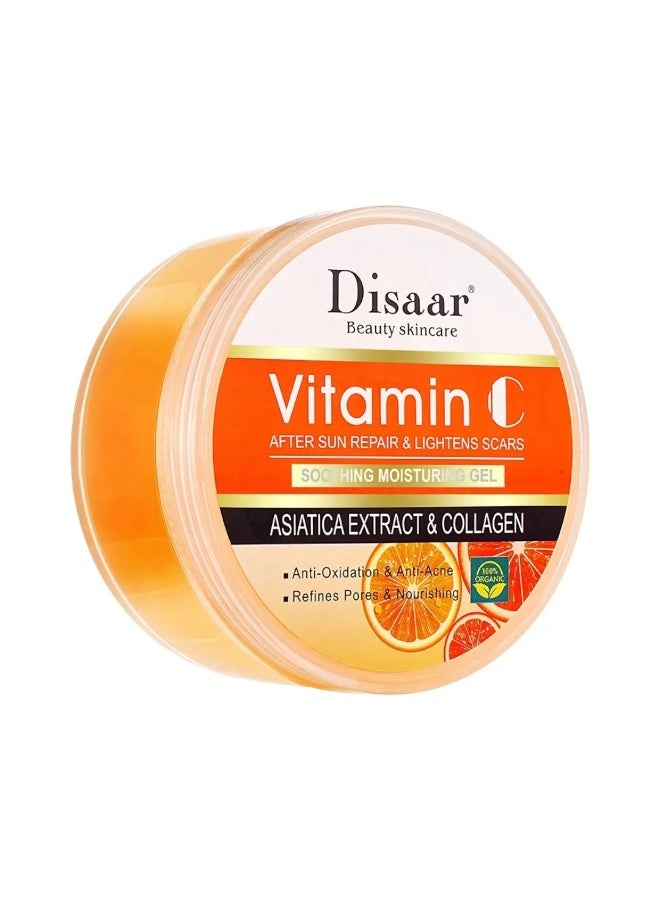 Disaar 300g Vitamin C After Sun Repair and Lightens Scars Soothing Moisturizing Gel Whitening Collagen Repair Damage Renewal Smoothing Skin Face Gel Refines Pores Anti Oxidation Anti Acne Nourishing Vitamin C Gel - Image 1