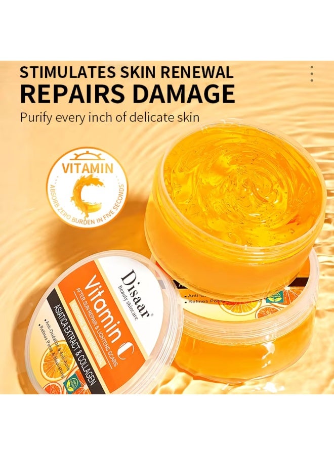 Disaar 300g Vitamin C After Sun Repair and Lightens Scars Soothing Moisturizing Gel Whitening Collagen Repair Damage Renewal Smoothing Skin Face Gel Refines Pores Anti Oxidation Anti Acne Nourishing Vitamin C Gel - Image 5