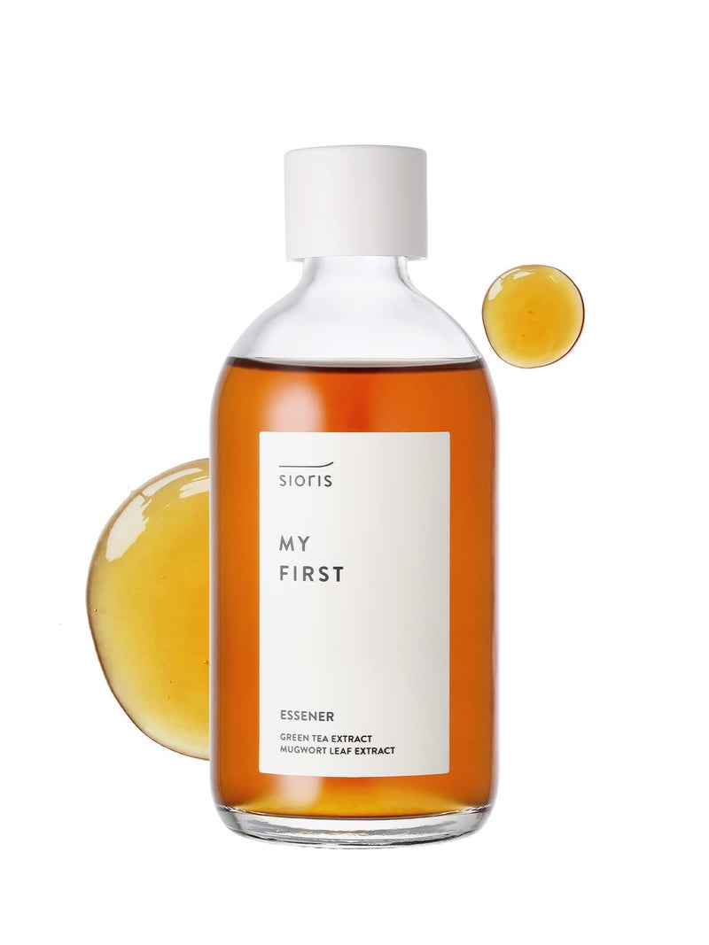 SIORIS My First essener 338 floz 100ml Korean Skin Care Moist Nourishing essence toner based by organic green tea mugwort to Soothe and calming down irritated skin