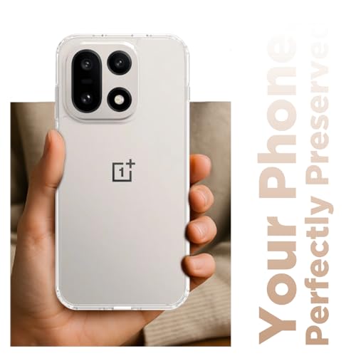 RIGGEAR Shockproof Clear Hybrid Armor Back Cover Case Compatible with OnePlus 15 5G (Transparent PC and TPU Bumper) - Image 4