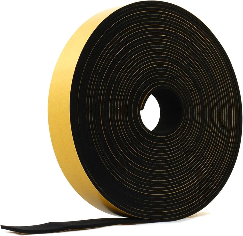 Rubber Stuff Neoprene Rubber Black Self-Adhesive Sponge Strip 30mm Wide x 3mm Thick x 10m Long - Image 1