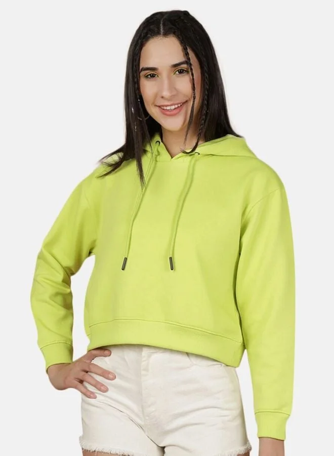 Freehand  Women Regular Fit Solid Hooded Neck Long Sleeve Overhead-Hooded Sweatshirt  | Best Price UAE