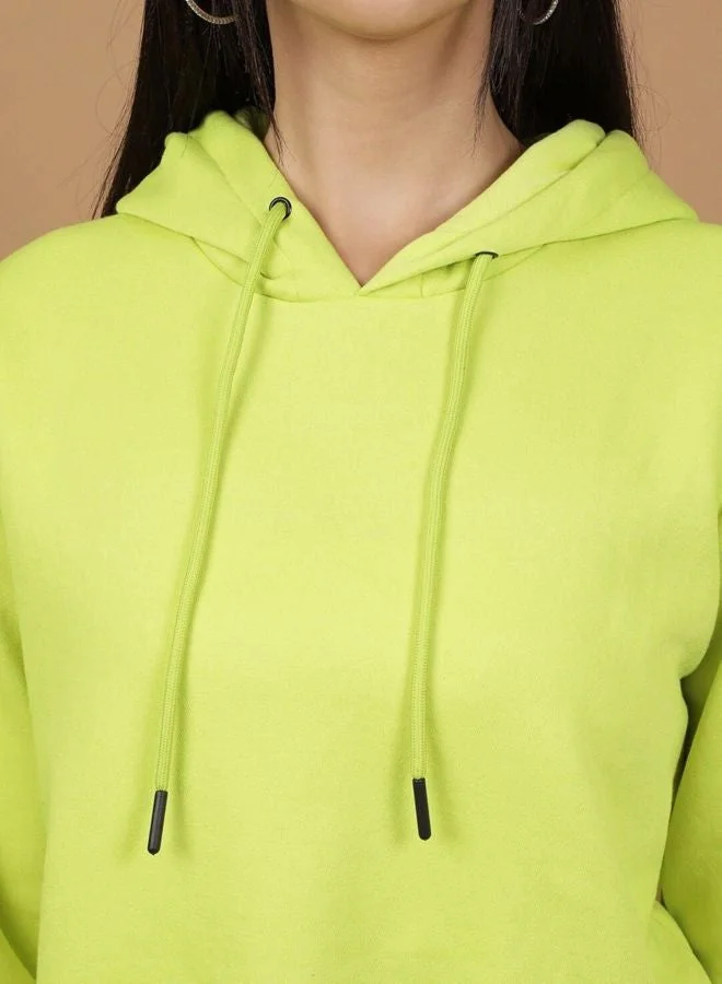 Freehand  Women Regular Fit Solid Hooded Neck Long Sleeve Overhead-Hooded Sweatshirt  | Best Price UAE