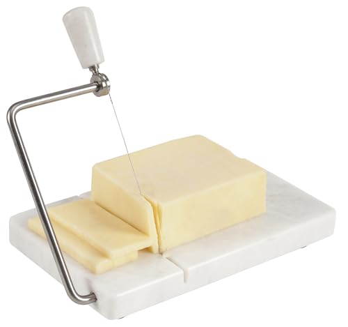 Radicaln Cheese Slicer White Handmade Marble Cheese and Butter Cutter Kitchen Gadgets for Soft Food Slicer Vegetable Cutter - Image 1