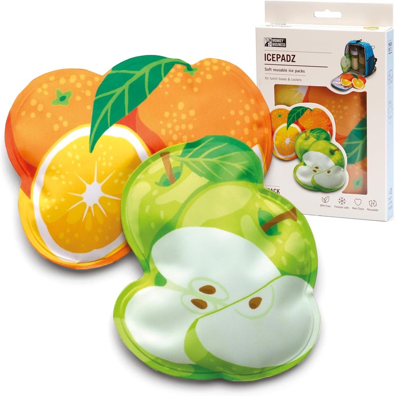 Monkey Business Icepadz Soft Ice Pack Set Reusable Ice Packs for Baby Bottles and Breast Milk Slim Ice Pack for Cooler and Lunch Box - Image 1
