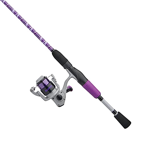 Shakespeare Jellyfish Spinning Reel and Fishing Rod Combo Purple 56 Medium 2pc - Image 3