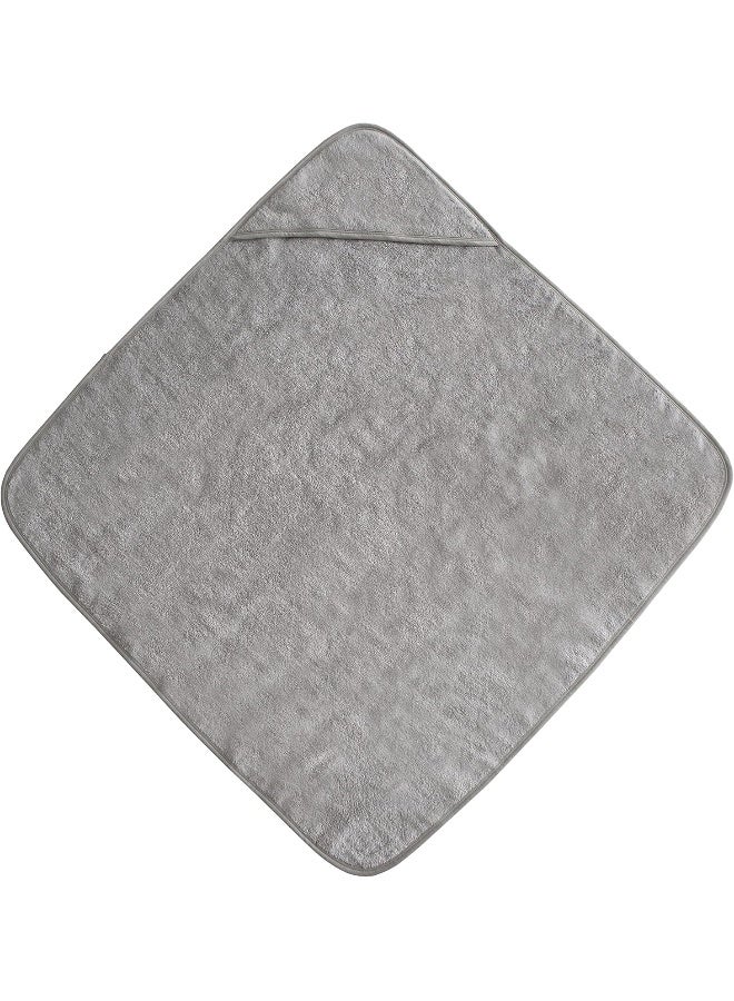 Mushie Organic Cotton Hooded Bath Towel for Babies & Toddlers - Soft, Absorbent Towel for Cosy Cuddles After Bath Time, Gentle on Sensitive Skin | Gray - Image 2