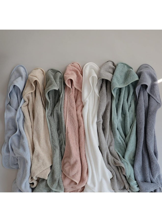 Mushie Organic Cotton Hooded Bath Towel for Babies & Toddlers - Soft, Absorbent Towel for Cosy Cuddles After Bath Time, Gentle on Sensitive Skin | Gray - Image 3