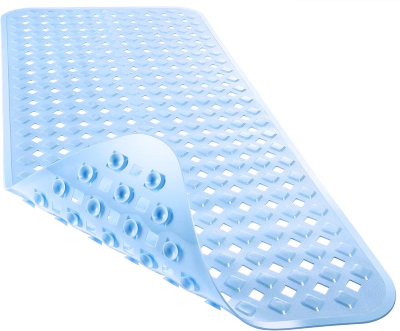 TAGPR Door mat Bathroom mats Anti Slip for Entrance Floor Foot Skid Bathtub Bath Shower Suction Cups (Blue 70x40cm) - Image 1