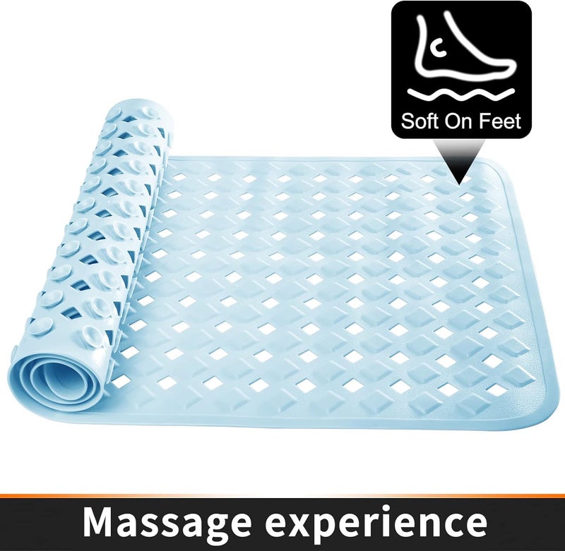 TAGPR Door mat Bathroom mats Anti Slip for Entrance Floor Foot Skid Bathtub Bath Shower Suction Cups (Blue 70x40cm) - Image 3