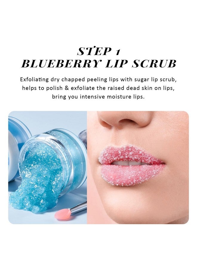 ANAI RUI Lip Therapy Set, Lip Scrub & Lip Mask, Overnight Moisturizing Lip Care Kit, Suagr Lip Exfoliator And Lip Sleeping Mask For A Soft Lips, Lip Gift Set For Dry, Chapped, Dark Lips, Blueberry - Image 5