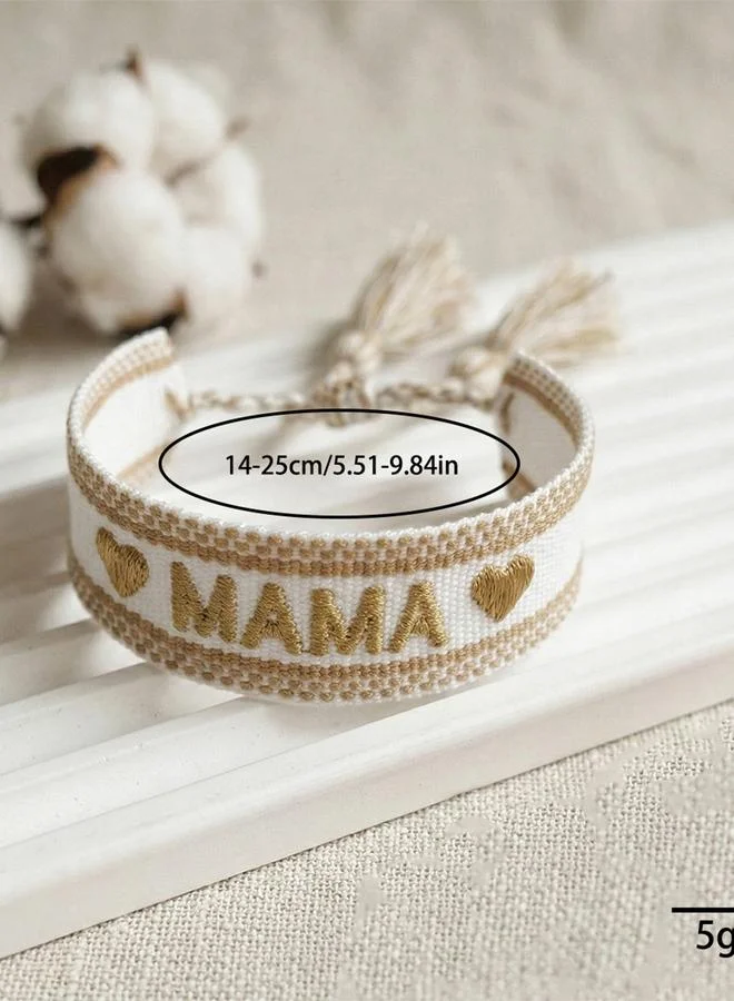Take Two  Multi-Color Embroidered Woven Bracelet with Tassel Charm for Women | Best Price UAE