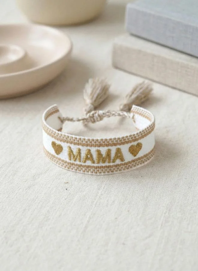 Take Two  Multi-Color Embroidered Woven Bracelet with Tassel Charm for Women | Best Price UAE