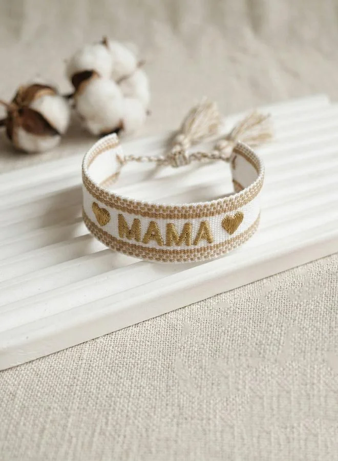 Take Two  Multi-Color Embroidered Woven Bracelet with Tassel Charm for Women | Best Price UAE
