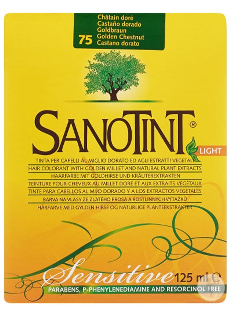 Sanotint Sensitive Hair Color Golden Chestnut 75 - Natural Permanent Hair Dye, 125 ml  - Image 2
