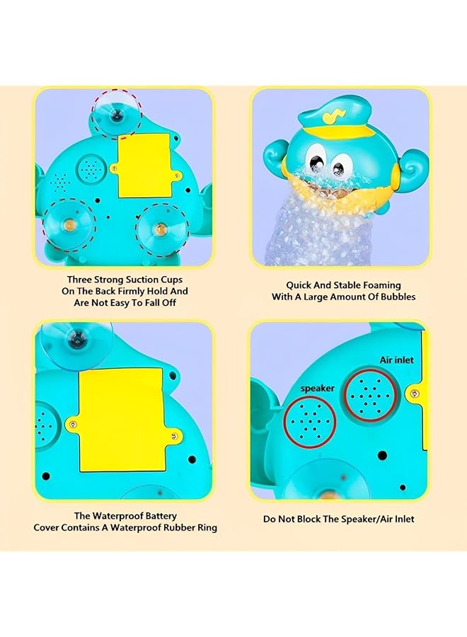 Beauenty Baby Bath Bubble Machine Toys Bathtub Bubble Bath Bath Toy Automatic Safe And Relaxing With Music Bath Toys For Baby Boys Girls And Toddler - Image 4