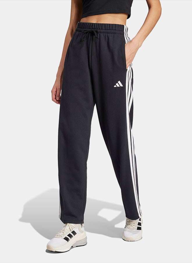 Adidas Essentials 3-Stripes Open Hem French Terry Joggers - Image 1