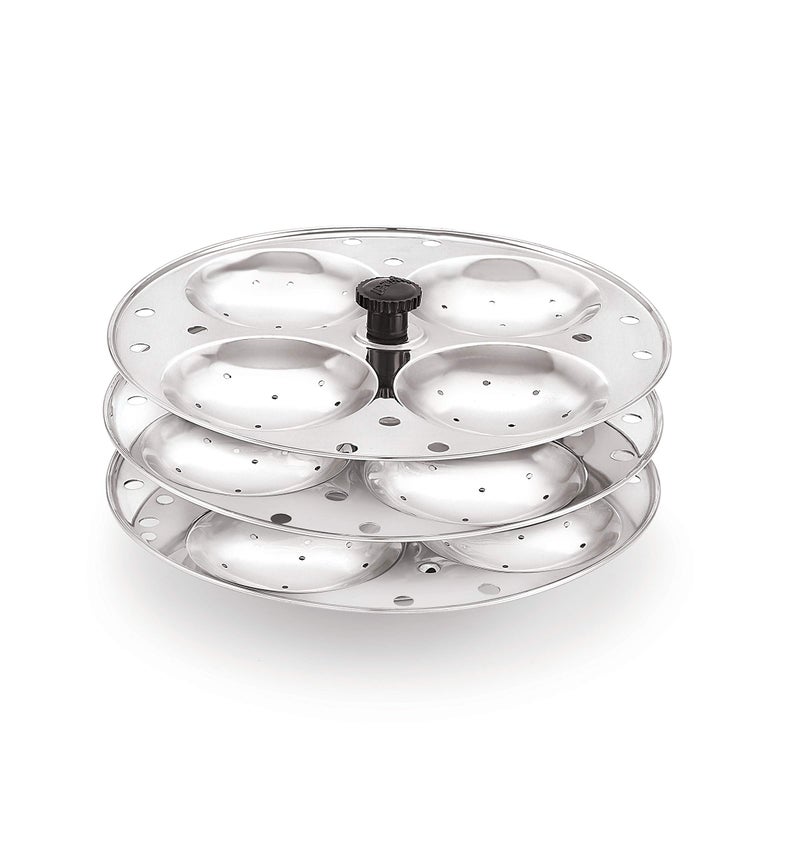 Komal Stainless Steel Idly Stand Suitable for Outer Lid Cooker,4x3 Plates,Silver - Image 5