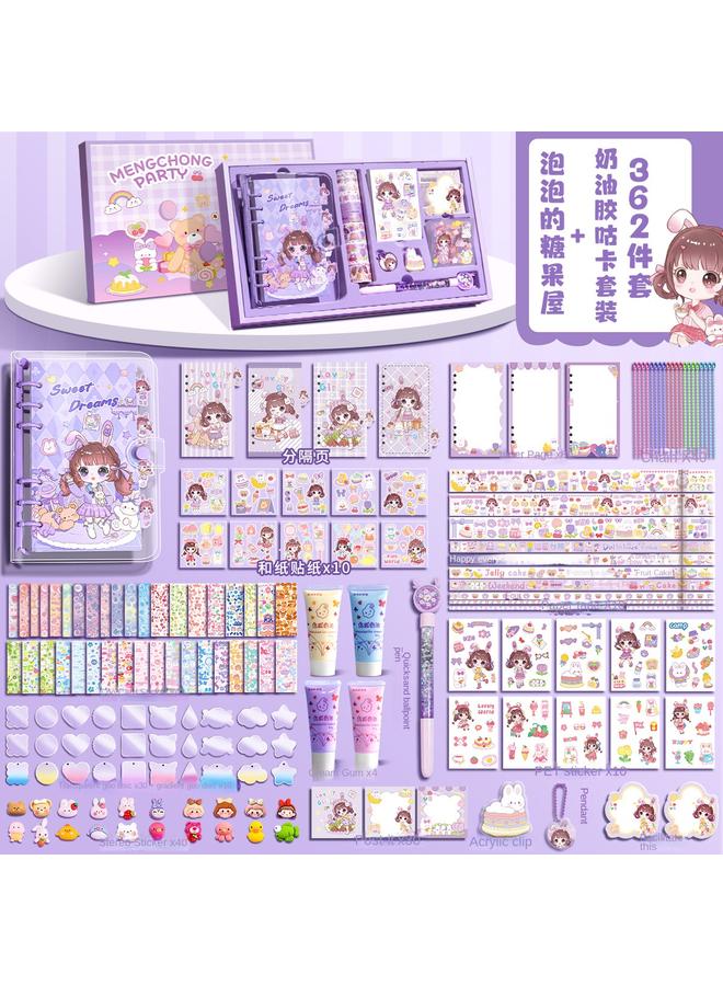Bluejw Hand Account Book Suit Gift Box Cute Girl's Hand Account Book Cane Book Pupils Children's Tools For Making Cane - Image 1